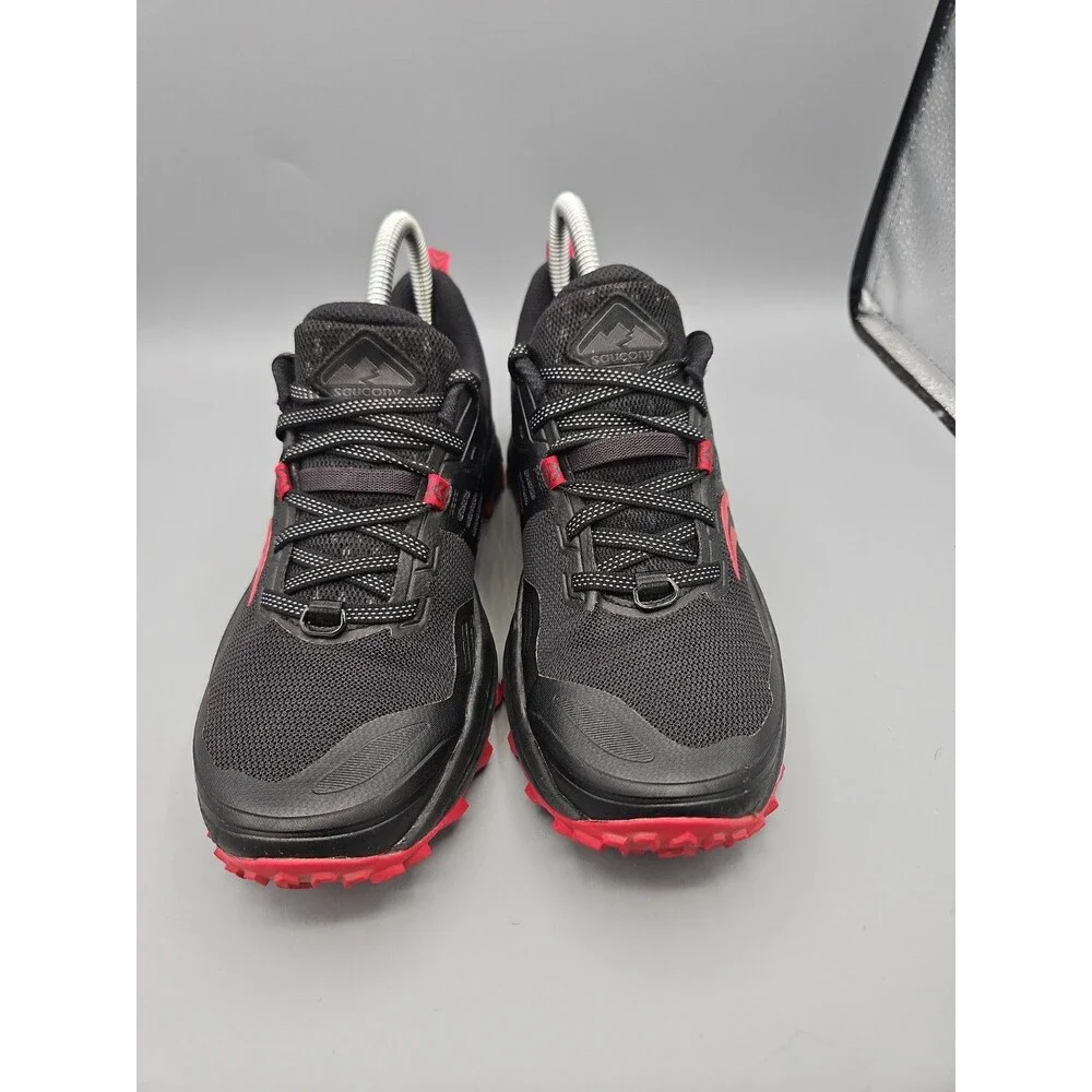 Saucony Peregrine 10 Women’s Size 7.5 Med Trail Running Shoes - Black Red